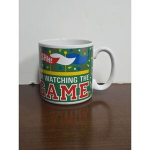 Vintage 10 oz gift coffee mug Shhh I'm‎ Watching The Game